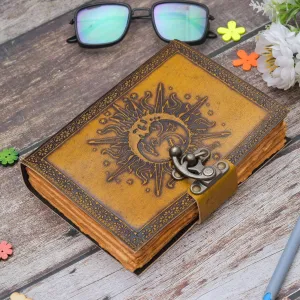 Handmade Leather Journal Diary with Metal Lock 200 Pages