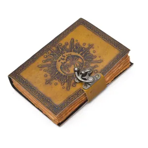 Handmade Leather Journal Diary with Metal Lock 200 Pages
