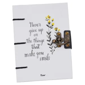 Handmade Printed Cardboard Journal Diary with Buckle Lock – 200 Pages