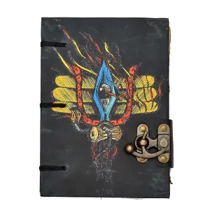 Handmade Printed Cardboard Journal Diary Buckle Lock – Unruled 200