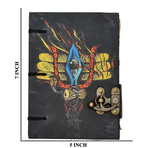 Handmade Printed Cardboard Journal Diary Buckle Lock – Unruled 200