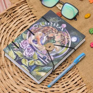 Handmade Printed Cardboard Journal Diary with String Closure 200