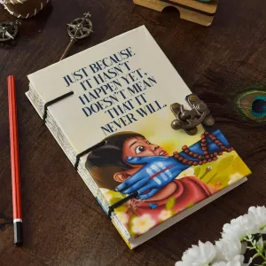 Handmade Printed Cardboard Journal Diary Buckle Lock – 200 Pages