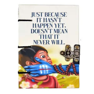 Handmade Printed Cardboard Journal Diary Buckle Lock – 200 Pages