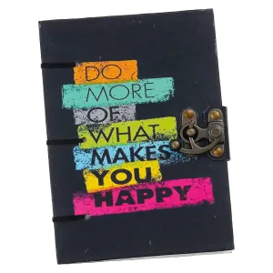 Handmade Printed Cardboard Journal Diary Buckle Lock – Classic Design