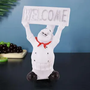 Cute Chef Figurine Miniature Resin Showpiece for Home Decor