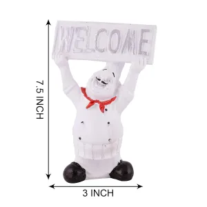 Cute Chef Figurine Miniature Resin Showpiece for Home Decor