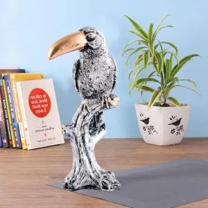 Decorative Silver Resin Parrot Showpiece...