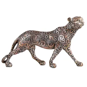 Panther Standing Position Animal Showpiece Antique Sculpture for Home Decor Showpiece