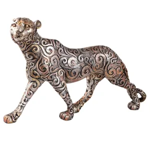 Panther Standing Position Animal Showpiece Antique Sculpture for Home Decor Showpiece