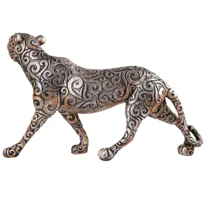 Panther Standing Position Animal Showpiece Antique Sculpture for Home Decor Showpiece