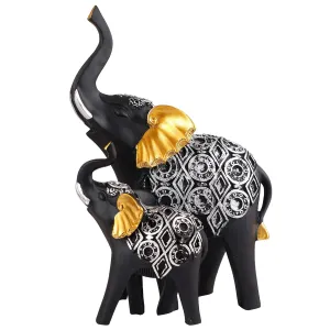 Polyresin Elephant Decorative Showpiece Statue for Home Decor