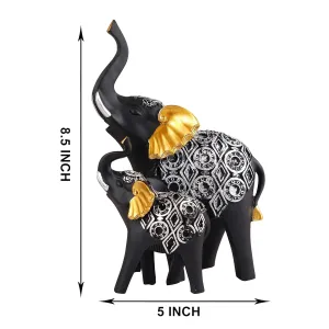 Polyresin Elephant Decorative Showpiece Statue for Home Decor
