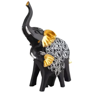 Polyresin Elephant Decorative Showpiece Statue for Home Decor