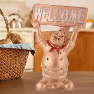Resin Cute Chef Showpiece Miniature Stat...