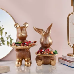 Cute Rabbit Showpiece Pair for Living Ro...