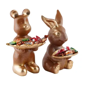 Cute Rabbit Showpiece Pair for Living Room or Bedroom