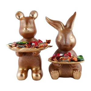 Cute Rabbit Showpiece Pair for Living Room or Bedroom