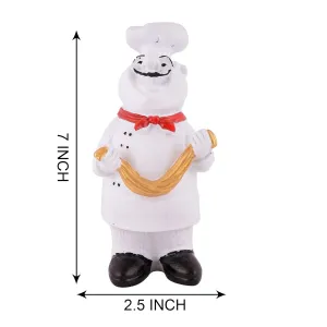 Miniature Cute Chef Resin Statue for Kitchen Decoration