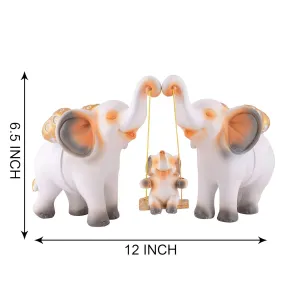Handcrafted Elephant Decor Set for Tabletop and Mantel