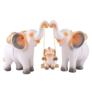 Handcrafted Elephant Decor Set for Tabletop and Mantel