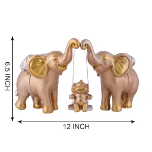 Elegant Resin Elephant Statues for Living Room Decoration