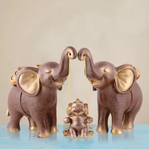 Decorative Elephant Figurine Set for Sty...