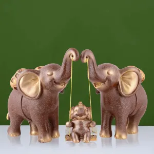 Decorative Elephant Figurine Set for Stylish Interiors