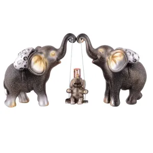 Set of 3 Resin Elephant Showpieces for Home Decor