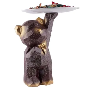Stylish Bear Home Decor Figurine for Shelving Display