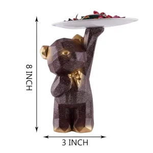 Stylish Bear Home Decor Figurine for Shelving Display