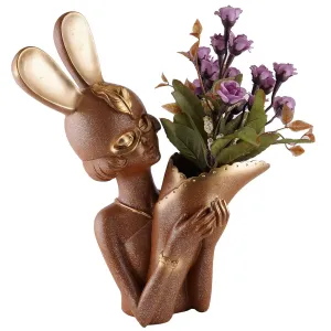 Handcrafted Floral Vase Showpiece for Living Room Decor