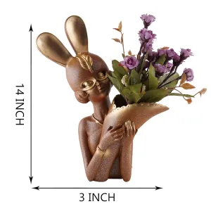 Handcrafted Floral Vase Showpiece for Living Room Decor