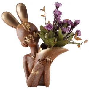 Handcrafted Floral Vase Showpiece for Living Room Decor