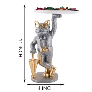 Resin Cool Dog Storage Holder Home Decor Showpiece