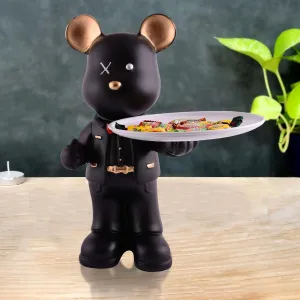 Cool Teddy Bear Showpiece with Plate Dec...