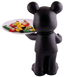 Cool Teddy Bear Showpiece with Plate Decorative Decor