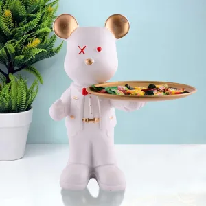 Cool Teddy Bear Showpiece with Plate Hom...
