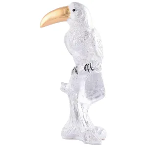 White Resin Parrot Decorative Showpiece for Home