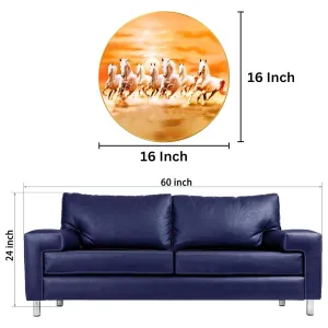 Seven Horses Vastu Painting For Wall Decoration Big Large Size 7 Horse Vastu Frame Golden Framed Painting