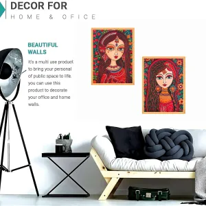 Large Framed Wall Paintings Set of 2 Wall Decor