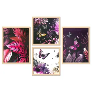 Framed Painting Set of Four for Wall Painting Decoration