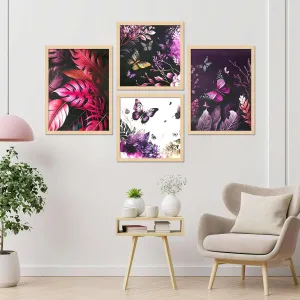Framed Painting Set of Four for Wall Painting Decoration