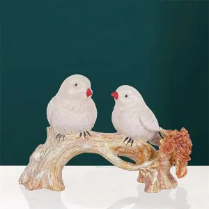 Resin Birds Couple on Tree Decorative Sh...