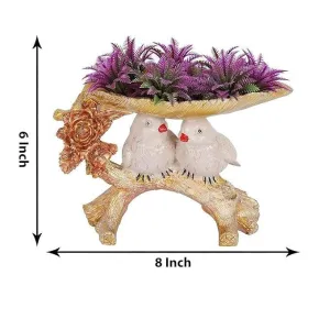 Birds Couple on Tree Handcrafted Resin Showpiece