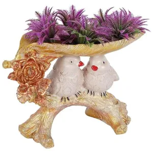 Birds Couple on Tree Handcrafted Resin Showpiece