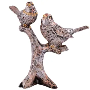 Birds Couple on Tree Resin Decorative Showpiece