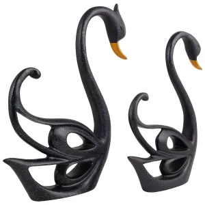 Good Luck Black Swan Decorative Home Showpiece