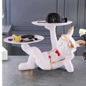 Cool Dog Showpiece with Plate Decorative...