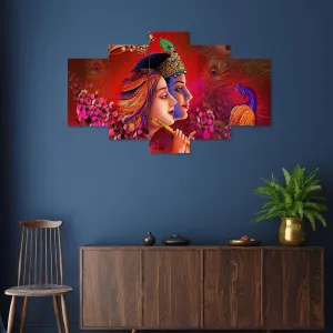 MDF Framed 3D Wall Painting Set of Five...